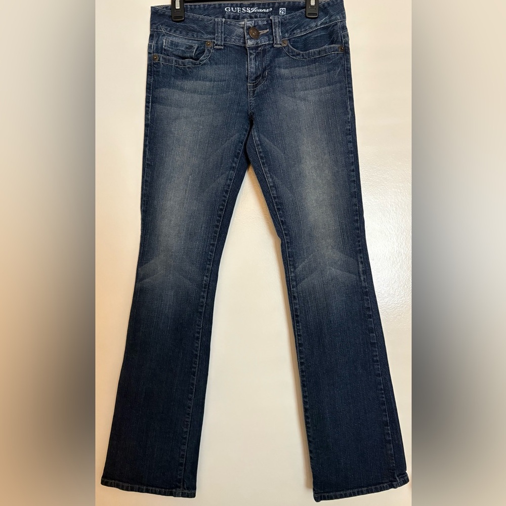 GUESS Daredevil Low Rise Bootcut Jeans Size 29 Dark Wash Stretch Y2K
